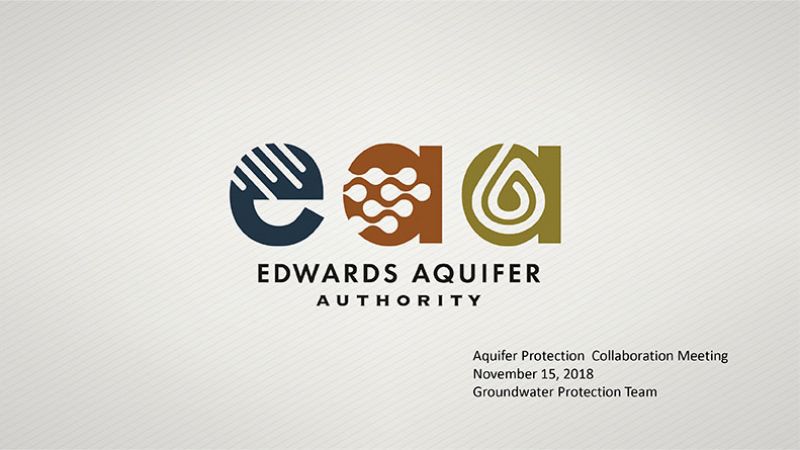 Aquifer Protection Collaboration Meeting – November 15, 2018