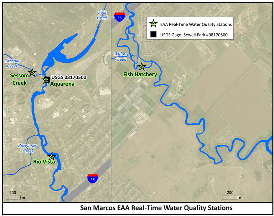San Marcos USGS Water Quality Stations
