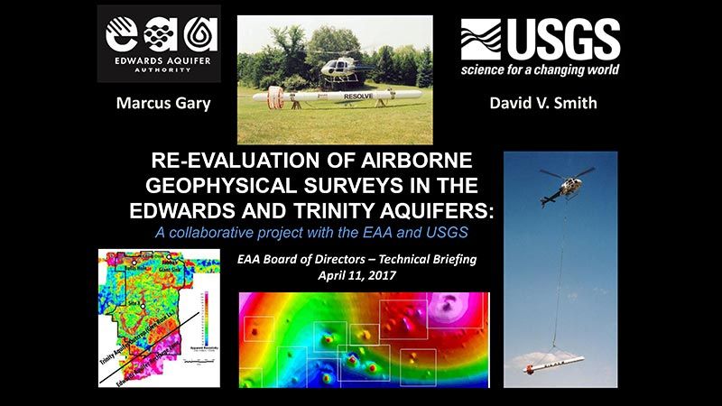 Re-evaluation of airborne Geophysical Surveys in the Edwards and Trinity Aquifers