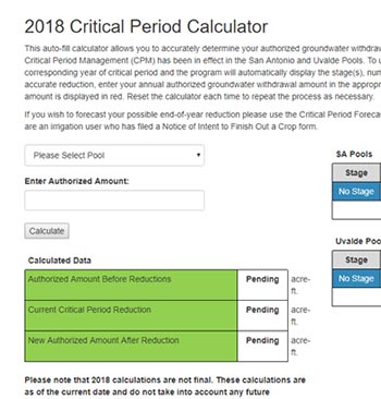 Critical Period Calculator