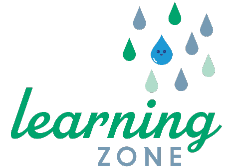 Learning zone text with rain drops