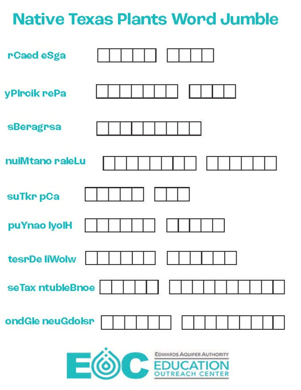 Explore The Aquifer Word Search