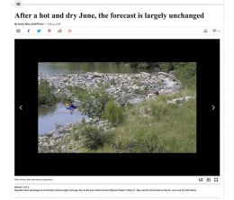 After a hot and dry June, the forecast is largely unchanged