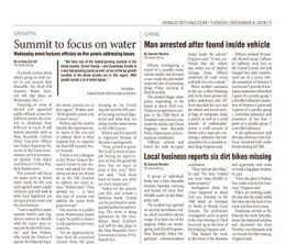 Summit to focus on water