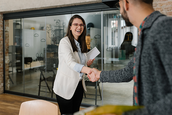 professionals shaking hands