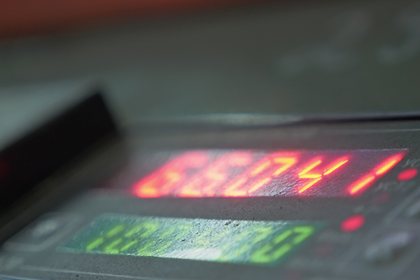 digital meter up close
