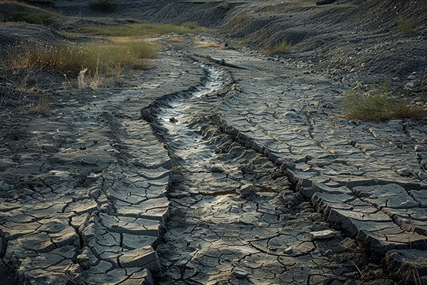 dried river bed