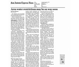 Area water restrictions may be on way soon