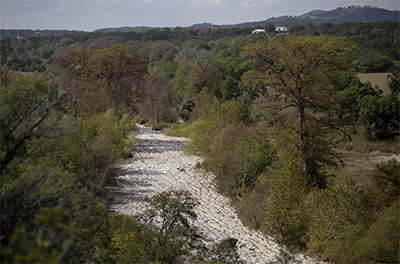 large dry riverbed