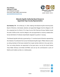 Hays county rep appointed
