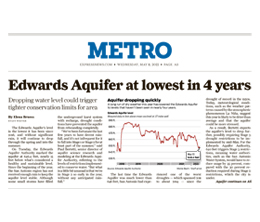 Edwards Aquifer at lowest in 4 years