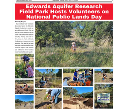 Edwards Aquifer Research Field Park Hosts Volunteers on National Public Lands Day