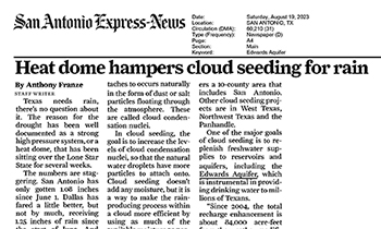 Heat dome hampers cloud seeding for rain