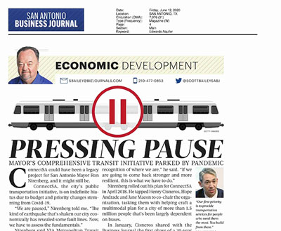 PRESSING PAUSE: Mayor’s Comprehensive Transit Initiated Parked by Pandemic