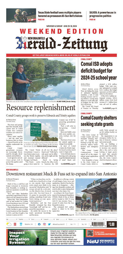 Resource replenishment-Comal County groups work to preserve Edwards and Trinity aquifers