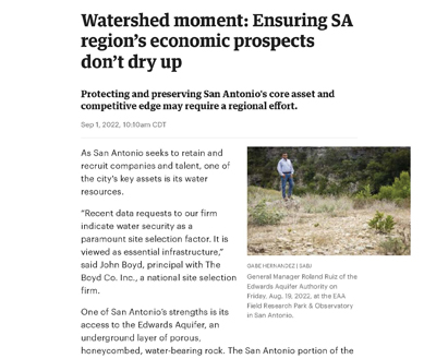 Watershed moment – Ensuring SA region’s economic targets don’t dry up