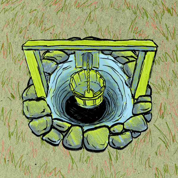 illustration of a well