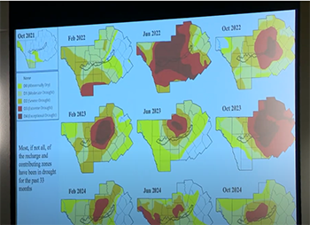 weather maps on a screen