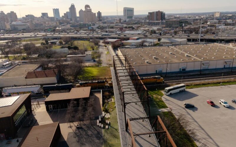 Aerial view of downtown San Antonio