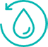 water drop inside a circular arrow