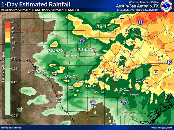 San Antonio’s most rain in over a year? Here’s how much fell Monday night