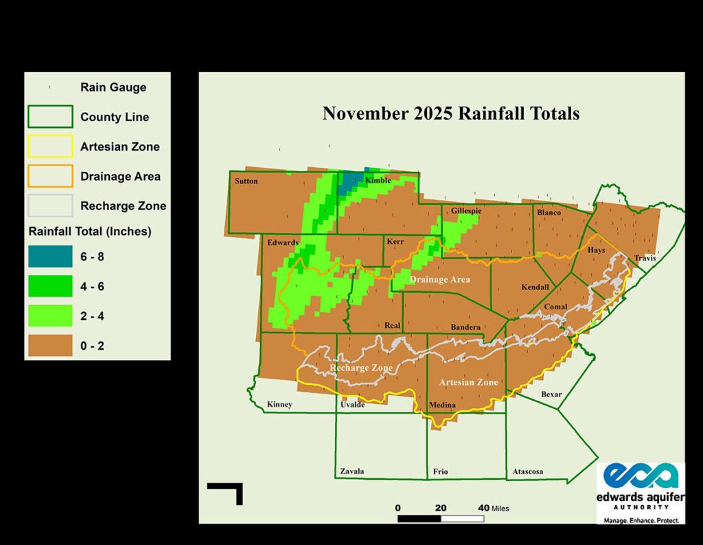 November 2 inch 2025 calibrated rain map