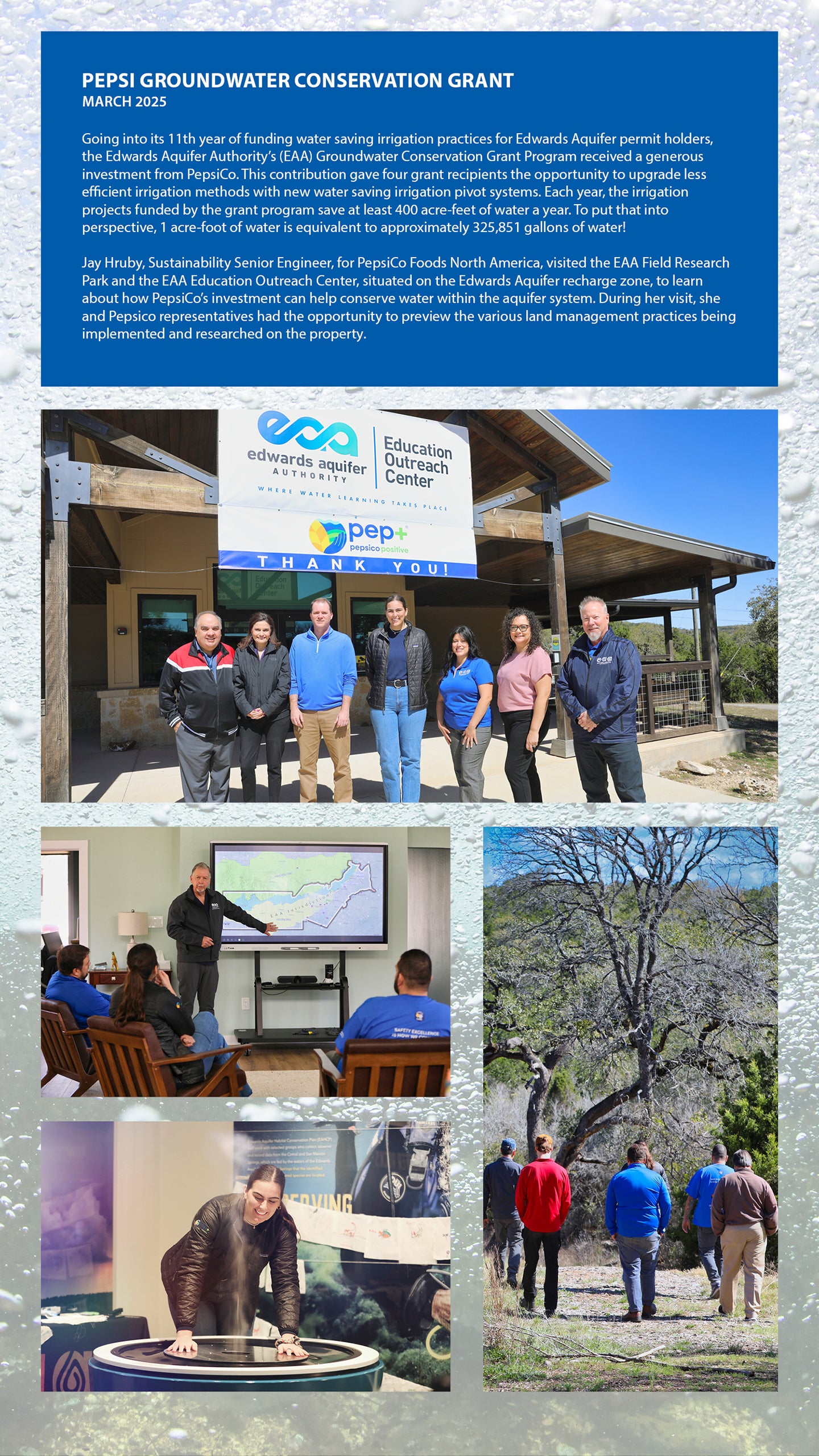 Pepsi Groundwater Conservation Grant