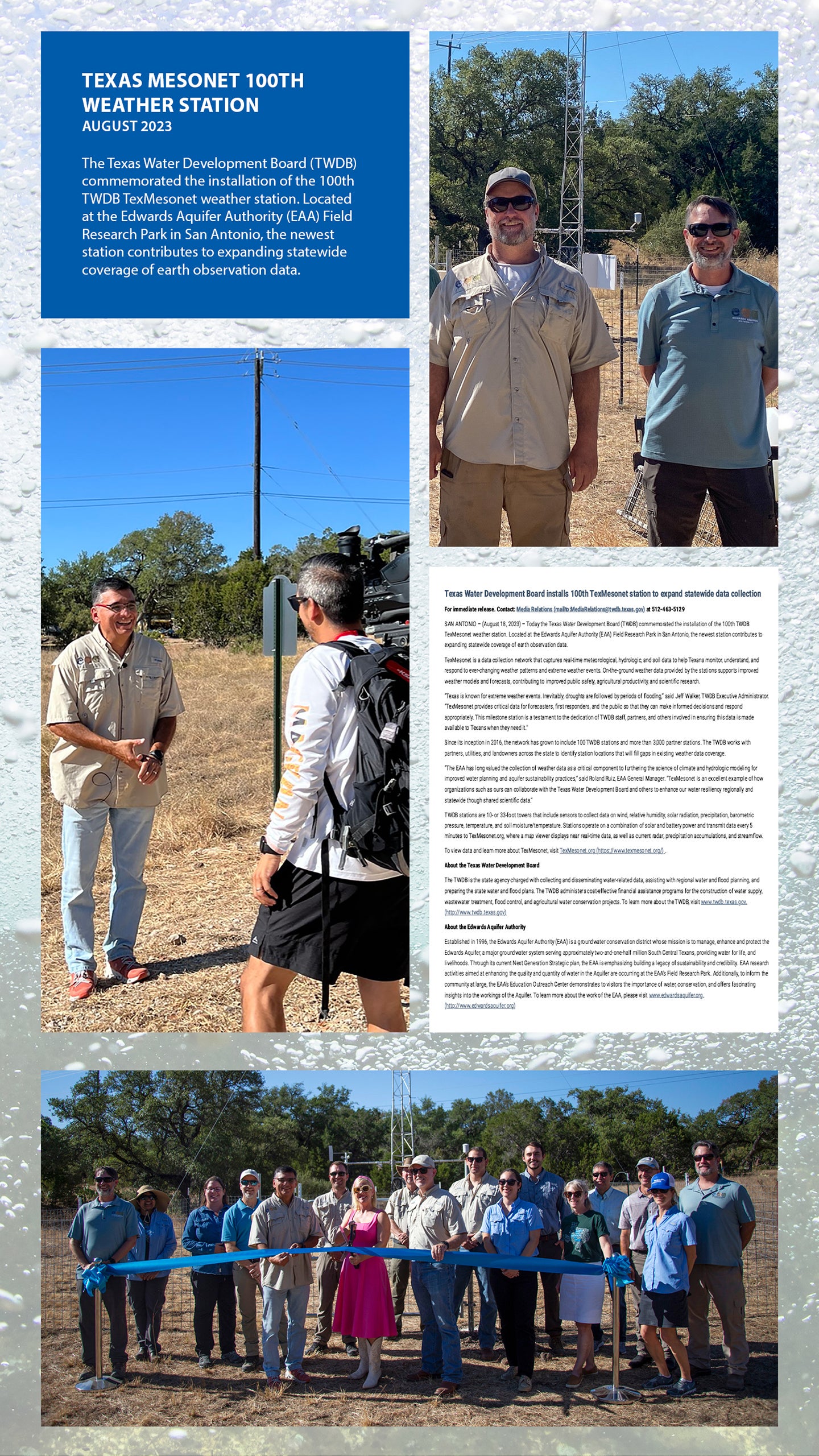 Texas Mesonet 100th Weather Station
