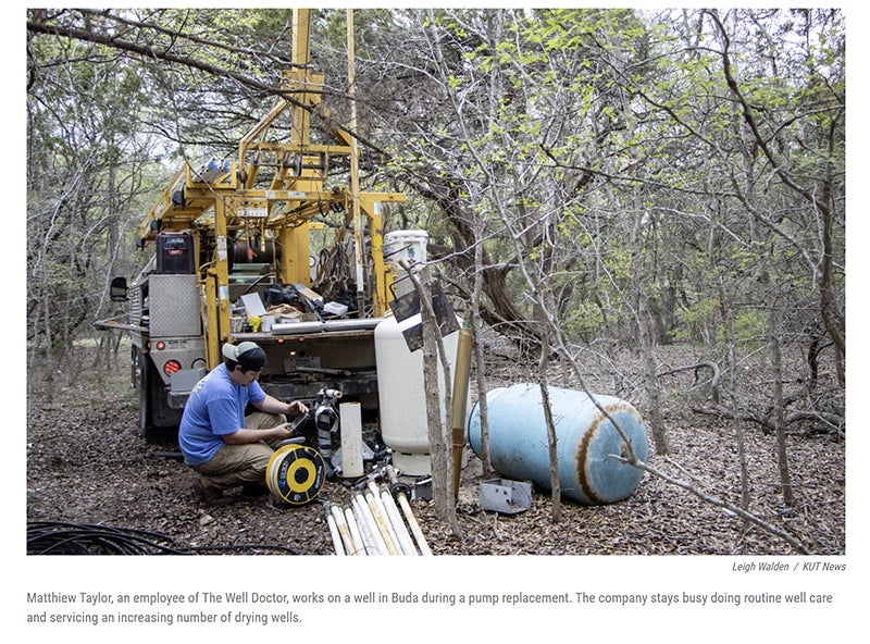 Hays County wells run drier as aquifers fall to their lowest levels in more than 20 years