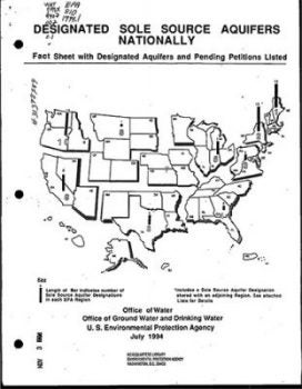 Sole Source Aquifer designation, 1975