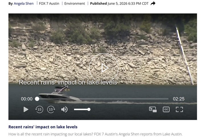 How has recent rainfall affected Central Texas lake levels