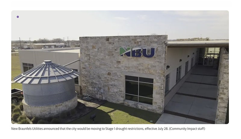 New Braunfels moves down to Stage 1 drought restrictions