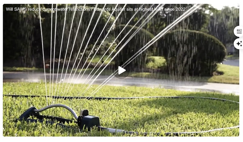 Will SAWS reduce current water restrictions-Edwards Aquifer sits at highest level since 2022